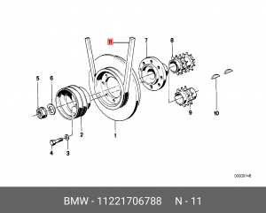 Ремень приводной 11 22 1 706 788 BMW