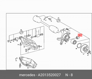 Сайлентблок A 201 352 00 27 MERCEDES BENZ