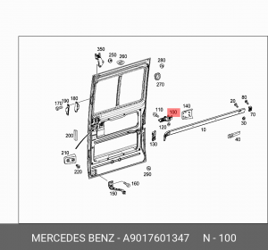 Ролик сдвижной двери A 901 760 13 47 MERCEDES BENZ