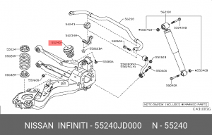 Отбойник амортизатора подвески 55240-JD000 NISSAN