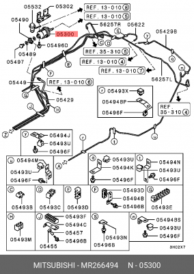 Фильтр топливный MR266494 MITSUBISHI