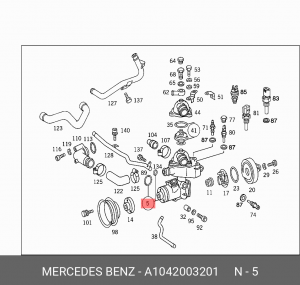 Насос - помпа системы охлаждения ДВС A1042003201 MERCEDES BENZ