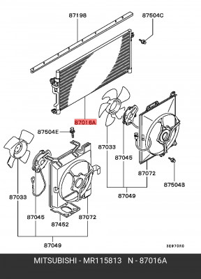 Радиатор кондиционера MR115813 MITSUBISHI