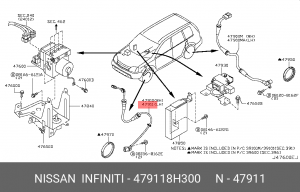 Датчик ABS 47911-8H300 NISSAN