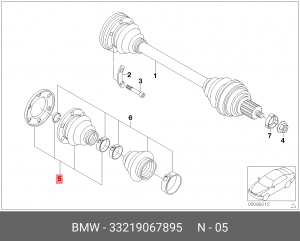 Пыльник ШРУСа (комплект) 33 21 9 067 895 BMW