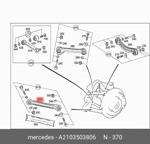 Рычаг подвески A2103503806 MERCEDES BENZ