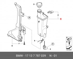 Бачок расширительный системы охлаждения 17 13 7 787 039 BMW