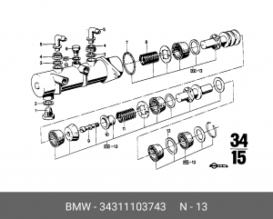 Цилиндр тормозной главный (ремкомплект) 34 31 1 103 743 BMW
