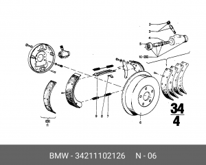Барабан тормозной 34 21 1 102 126 BMW