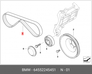 Ремень приводной 64 55 2 245 451 BMW