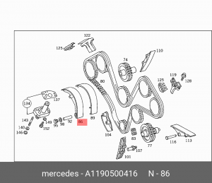 Деталь A 119 050 04 16 MERCEDES BENZ