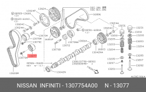 Ролик ремня ГРМ 1307754A00 NISSAN