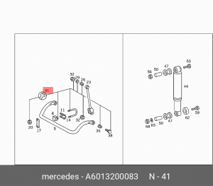 Стабилизатор подвески (ремкомплект) A 601 320 00 83 MERCEDES BENZ