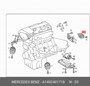 Подушка двигателя A 140 240 17 18 MERCEDES BENZ