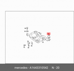Сайлентблок A 164 331 05 42 MERCEDES BENZ