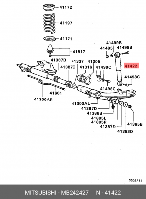 Амортизатор подвески MB242427 MITSUBISHI