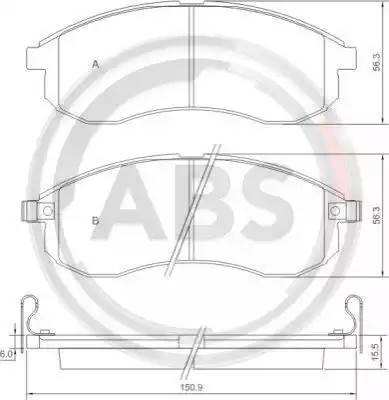 Колодки тормозные дисковые 37481 ABS