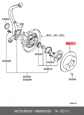 Диск тормозной MB895200 MITSUBISHI