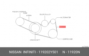 Ремень приводной 11920-2Y501 NISSAN