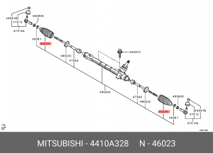 Пыльник рулевой рейки 4410A328 MITSUBISHI