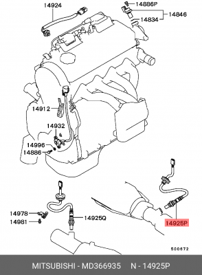 Датчик кислородный (лямбда-зонд) MD366935 MITSUBISHI