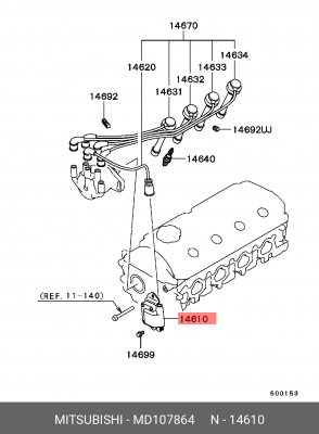 Катушка зажигания MD107864 MITSUBISHI