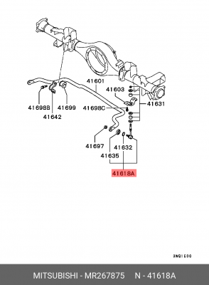 Крепление балки задней подвески MR267875 MITSUBISHI