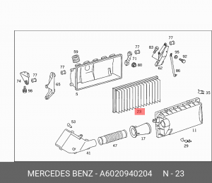 Фильтр воздушный A6020940204 MERCEDES BENZ