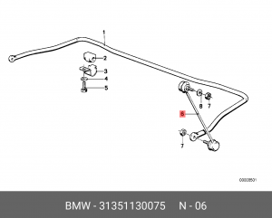 Стойка стабилизатора 31 35 1 130 075 BMW