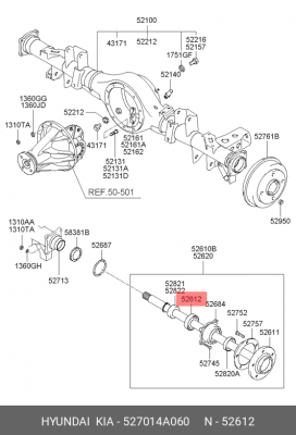 Подшипник полуоси 52701-4A060 HYUNDAI KIA