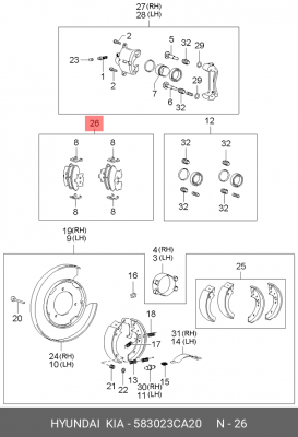 Колодки тормозные дисковые 583023CA20 HYUNDAI KIA