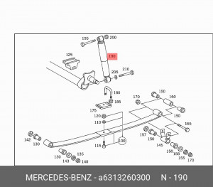 Амортизатор подвески A6313260300 MERCEDES BENZ