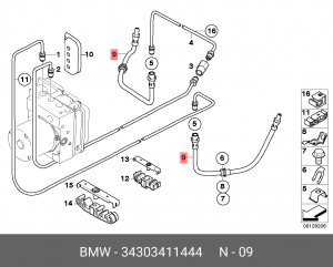 Шланг тормозной 34 30 3 411 444 BMW