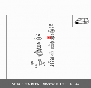 Опора амортизатора подвески A 638 981 01 20 MERCEDES BENZ