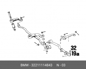 Наконечник рулевой тяги 32 21 1 114 843 BMW