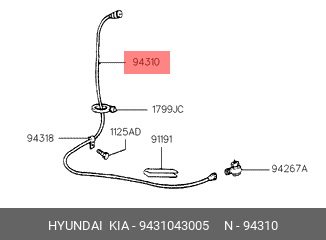 Трос спидометра 9431043005 HYUNDAI KIA