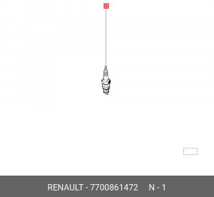 Свеча зажигания 7700861472 RENAULT