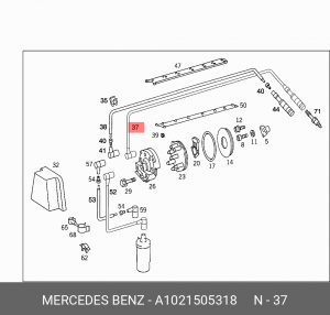 Провод высоковольтный системы зажигания A1021505318 MERCEDES BENZ