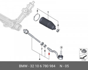 Наконечник рулевой тяги 32 10 6 780 984 BMW