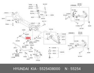 Сайлентблок 5525438000 HYUNDAI KIA