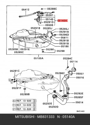 Насос электрический топливной системы MB831333 MITSUBISHI