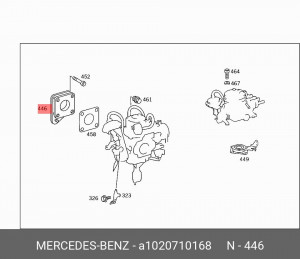 Подушка крепления карбюратора A1020710168 MERCEDES BENZ