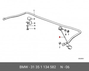 Стойка стабилизатора 31 35 1 134 582 BMW