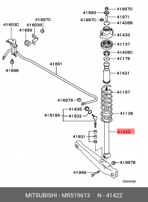 Амортизатор подвески MR519613 MITSUBISHI