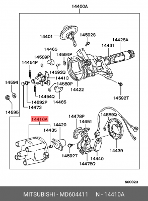Крышка распределителя зажигания MD604411 MITSUBISHI