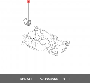 Фильтр масляный двигателя 152088066R RENAULT