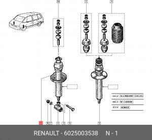 Амортизатор подвески 6025003538 RENAULT