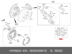 Колодки тормозные дисковые 583024WA10 HYUNDAI KIA