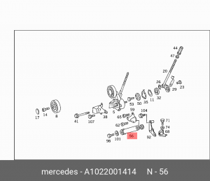 Амортизатор натяжителя ремня приводного A1022001414 MERCEDES BENZ