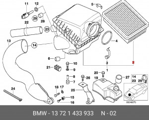 Фильтр воздушный 13 72 1 433 933 BMW